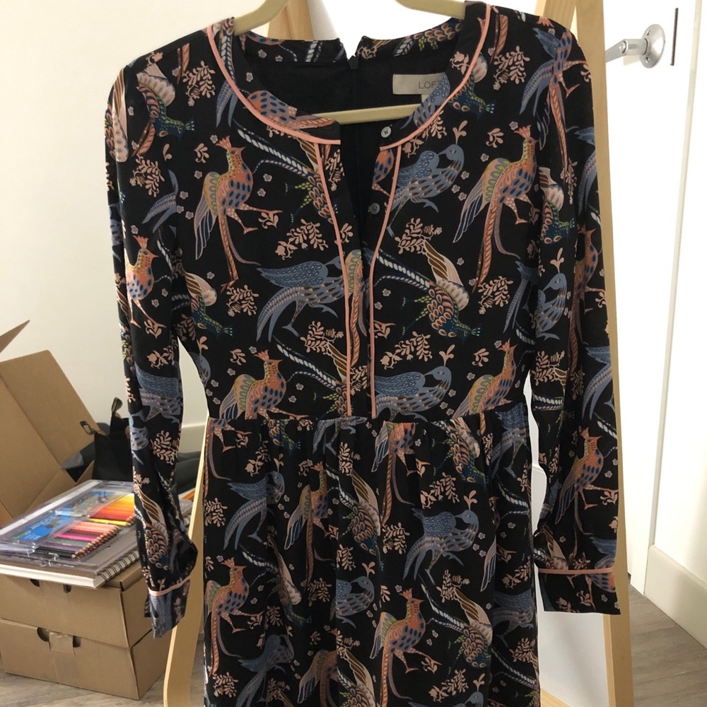 LOFT Snowbird Peacock Dress